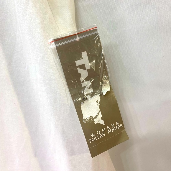 New Gorgeous White Sleeveless Top Blue Embroidery XL V-neck Layering Office Wear - Picture 7 of 12